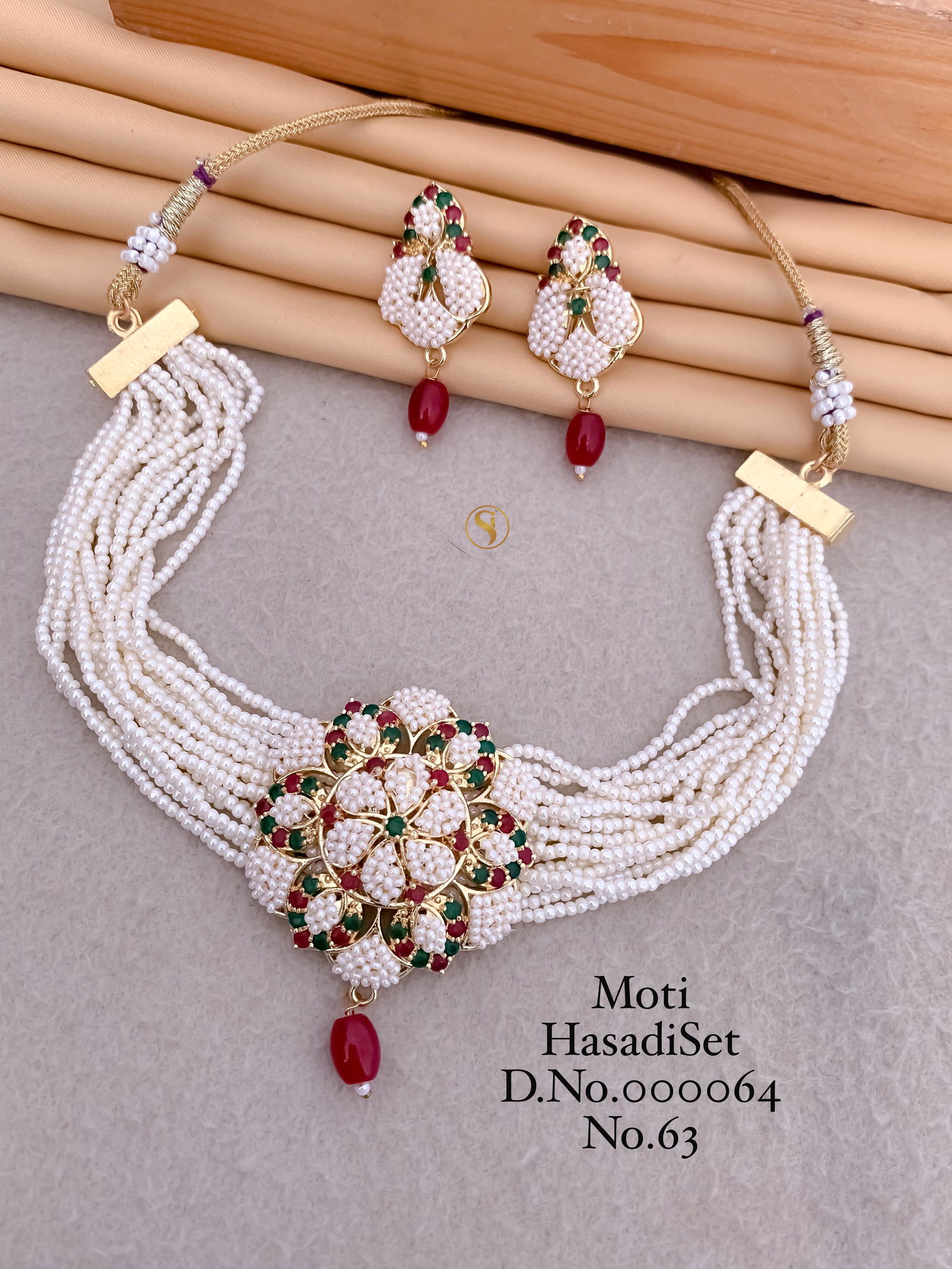 063 MH Designer Moti Hasadi Set Wholesale Shop In Surat
